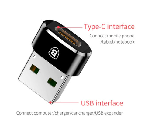 Переходник Baseus Type-C to USB Adapter CAAOTG-01