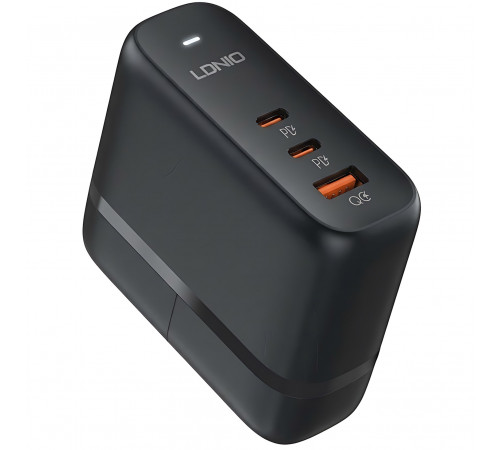 Зарядное устройство для телефона LDNIO 65W Gan Black с кабелем Type-C (1m)