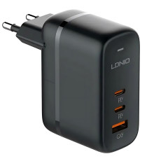 Зарядное устройство для телефона LDNIO 65W Gan Black с кабелем Type-C (1m)
