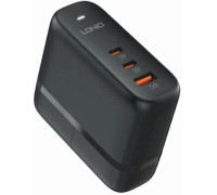 Зарядное устройство для телефона LDNIO 65W Gan Black с кабелем Type-C (1m)