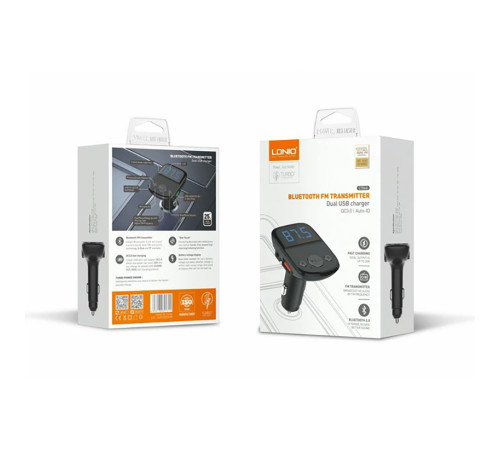 Зарядное устройство для автомобилей LDNIO FM-трансмиттер MP3 car charger 25W 