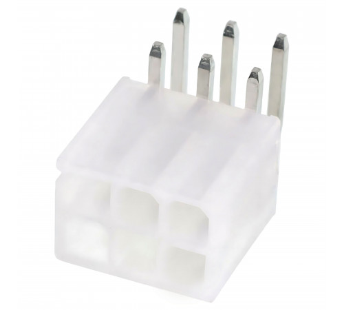 Разъем питания угловой 6pin GPU mama white