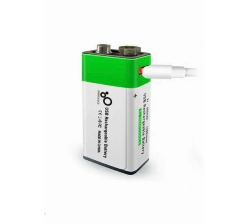 Батарейка перезаряжаемая Крона 9V Type-C