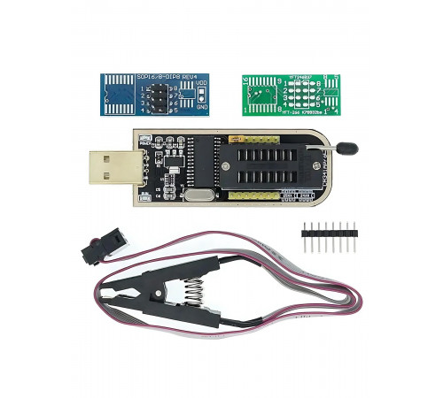 Программатор  CH341A + прищепки