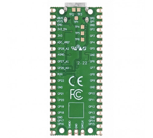 Микроконтроллер Raspberry PI Pico Type C RP2040 (Micro Python) реплика