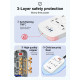 Удлинитель питания LDNIO 2500W / 4 розетки / 2 USB / 2 Type-C 45W (2m) SC4407c