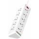 Удлинитель питания LDNIO с USB-портом, 2500W, 10 розеток, 6 USB 17W (2m) SC10610