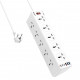 Удлинитель питания LDNIO 2500W / 10 розеток / 3 USB / 3 Type C / 33W (2m) SC10610c