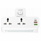 Сетевой фильтр двойник LDNIO 2500W / 2 розетки / 2 USB / Type C / 20W SC2311