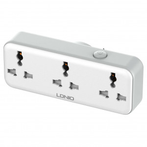 Сетевой фильтр тройник LDNIO 2500W / 3 розетки / 1x USB / 1x Type C / 30W SC3317