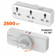 Сетевой фильтр тройник LDNIO 2500W / 3 розетки / 1x USB / 1x Type C / 30W SC3317