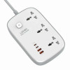 Удлинитель питания LDNIO с USB-портом, 3250W, 3 розетки, 4 USB PD/QC 65W Gan (2m)