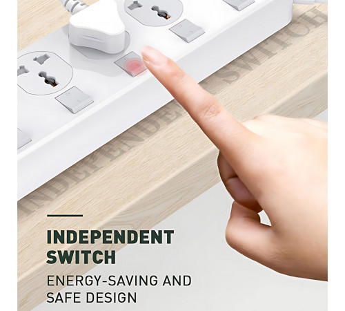 Удлинитель питания LDNIO 2500W / 4 розеток / 2 USB / 2 Type C / 20W (2m) SC4408C