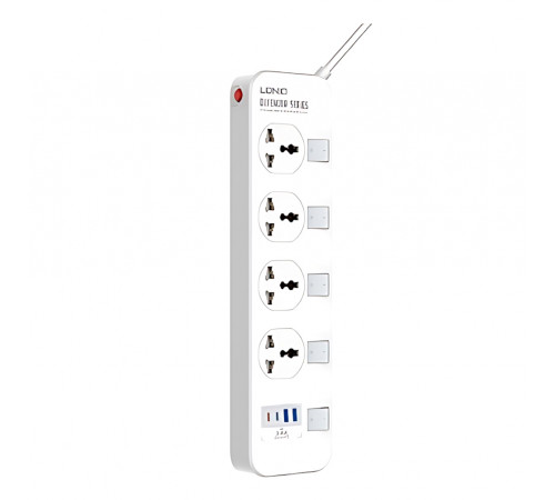 Удлинитель питания LDNIO 2500W / 4 розеток / 2 USB / 2 Type C / 20W (2m) SC4408C