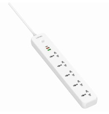 Удлинитель питания LDNIO с USB-портом, 2500W, 5 розеток, 3 USB PD/QC 38W (2m)