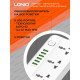 Удлинитель питания LDNIO с USB-портом, 2500W, 5 розеток, 6 USB 17W (2m)