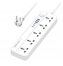Удлинитель питания LDNIO 2500W / 5 розеток / 3 USB / 3 Type-C 20W (2m) SC5614c