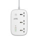 Удлинитель питания LDNIO 2500W / 3 SMART розетки / 3 USB / Type C / 30W (2m) SCW3451
