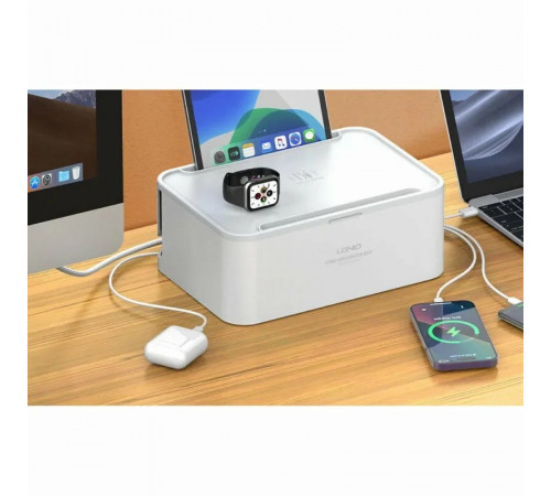 Удлинитель питания органайзер BOX LDNIO 2500W / 5 розеток / 3 USB / 15.5W (2m) SN5310