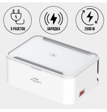 Удлинитель питания органайзер BOX LDNIO 2500W / 5 розеток / 3 USB / 15.5W (2m) SN5310