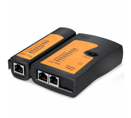 Тестер для LAN кабеля RJ45, RJ11 Black