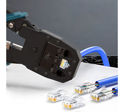 Обжимник (Кримпер) для обжима интернет кабеля LAN RJ45 (XL-315 BLUE)