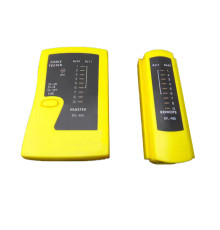 Тестер для LAN кабеля RJ45, RJ11 Yellow