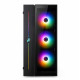 Корпус для ПК 1st player BLACK SIR B7-A + 4fan RGB 12см ATX