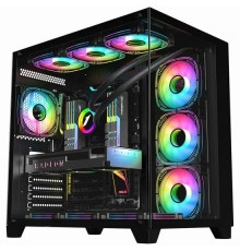 Корпус для ПК 1st player MV8-TP Аквариум + 7fan ARGB 12см ATX