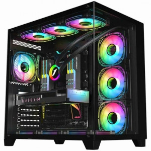 Корпус для ПК 1st player MV8-TP Аквариум + 7fan ARGB 12см ATX