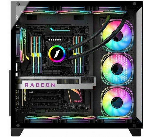 Корпус для ПК 1st player MV8-TP Аквариум + 7fan ARGB 12см ATX