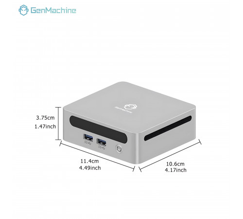Mini PC R5-4500U GenMachine REN4000 Wi-Fi 6 (SILVER)