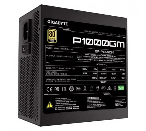 Блок питания ATX 1000W GOLD MODULAR Gigabyte P1000PM Б/У