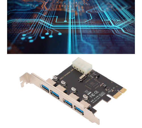 Адаптер для расширения портов PCI-E - USB 3,0 X 4 Molex