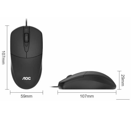 Мышь проводная офисная AOC MS121