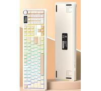 Клавиатура беспроводная механическая игровая AULA F108 PRO WHITE-BEIGE