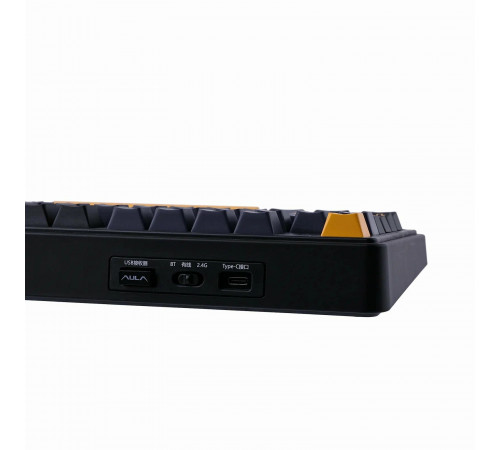 Клавиатура беспроводная механическая игровая AULA F75 AU-F75-6 BLACK-ORANGE