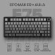 Клавиатура беспроводная механическая игровая AULA F75 AU-F75-11 GRAY (side print)