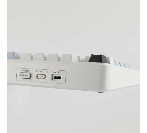Клавиатура беспроводная механическая игровая AULA F75 AU-F75-4 WHITE-BLUE