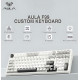 Клавиатура беспроводная механическая игровая AULA F99 AU-F99-18 WHITE-BLACK