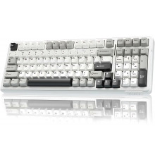 Клавиатура беспроводная механическая игровая AULA F99 AU-F99-18 WHITE-BLACK