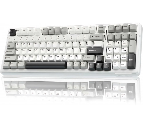Клавиатура беспроводная механическая игровая AULA F99 AU-F99-18 WHITE-BLACK