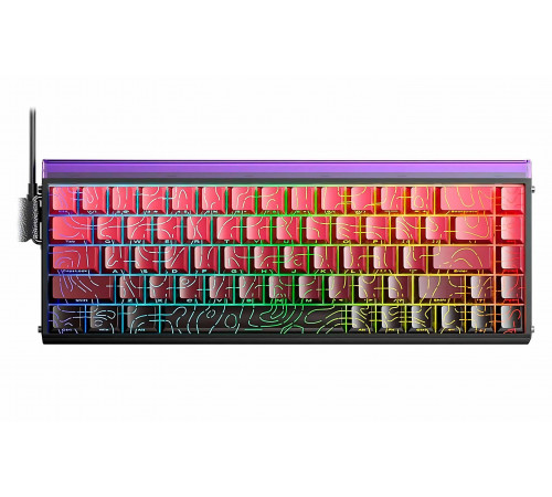 Клавиатура проводная магнитная игровая AULA HERO68HE RED-BLACK Eng/Ru (South-facing)