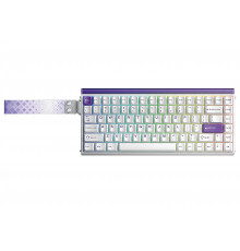 Клавиатура проводная магнитная игровая AULA HERO84HE WHITE-PURPLE Eng/Ru