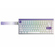 Клавиатура проводная магнитная игровая AULA HERO84HE WHITE-PURPLE Eng/Ru