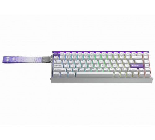 Клавиатура проводная магнитная игровая AULA HERO84HE WHITE-PURPLE Eng/Ru