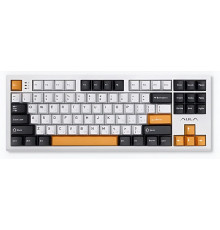 Клавиатура беспроводная механическая игровая AULA S87 WHITE-YELLOW