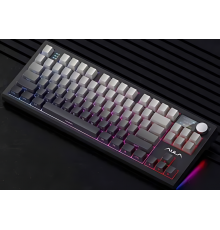 Клавиатура беспроводная механическая игровая AULA S87 PRO GRAY (side print)