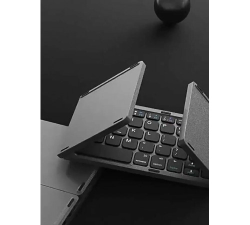 Клавиатура складная Bluetooth с тачпадом B033 Gray