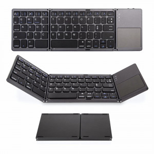 Клавиатура складная Bluetooth с тачпадом B033 Gray